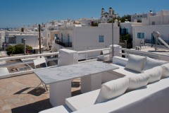 La vue du village depuis la terrasse