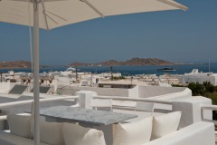 La vue de la mer depuis la terrasse