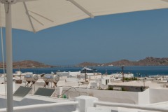 La vue de la mer depuis la terrasse