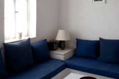 The living room with the sofas