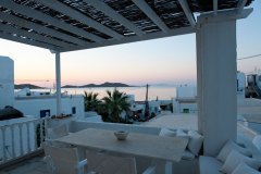 The terrace at sunset